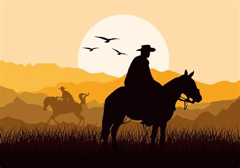 Gaucho Sunset Silhouette Free Vector 146002 Vector Art at Vecteezy