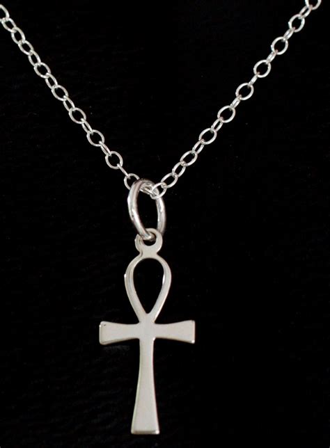 Sterling Silver Ankh necklace and pendant with sterling silver chain ...