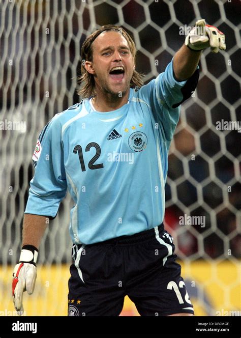 German goalkeeper Timo Hildebrand gives directions during the soccer friendly Germany vs Romania ...