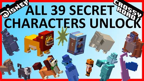 DISNEY CROSSY ROAD All 39 Secret Characters Unlock | The Complete Guide w Jungle Book Update ...