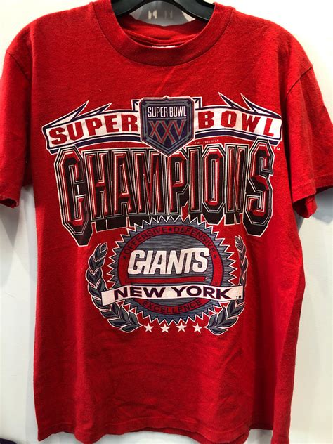 Vintage NY Giants Super Bowl XXV T-Shirt, size S. Made in USA. – Scholars & Champs