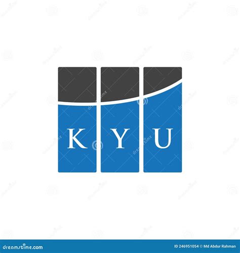 KYU Letter Logo Design on WHITE Background. KYU Creative Initials ...