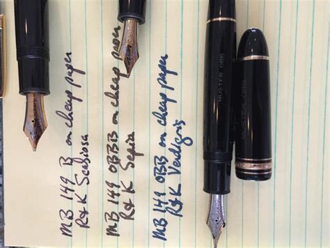 149 Nib Comparisons - B, Obb, Obbb - Montblanc - The Fountain Pen Network