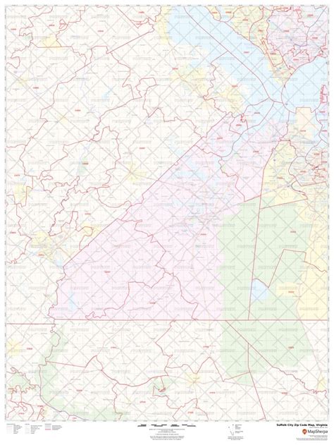 Suffolk City Zip Code Map, Virginia | Suffolk City County Zip Codes