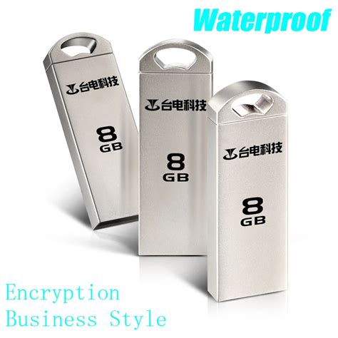 Real Capacity USB 2.0 8GB USB Flash Drive Encryption USB Stick 8GB Metal U Disk Business Style ...