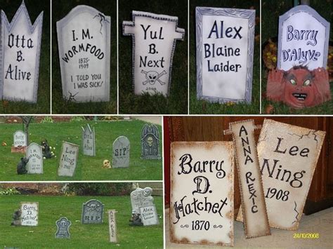 Gravestone ideas | Halloween gravestones, Halloween hacks, Halloween party decor