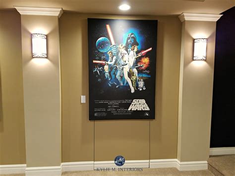 Star wars movie poster stretched over acoustic fabric for a home theatre or media room. Kylie M ...