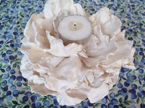 DIY Plaster Dipped Flower Votives