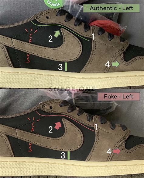 Travis Scott Jordan 1 Low Legit Check : How To Spot The Fake Vs Real ...