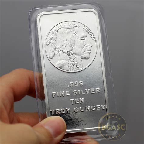 Buy 10 oz Silver Bars SilverTowne Buffalo .999 Fine Bullion Ingot - 10 ...