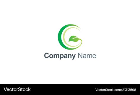 Letter g organic green leaf logo Royalty Free Vector Image