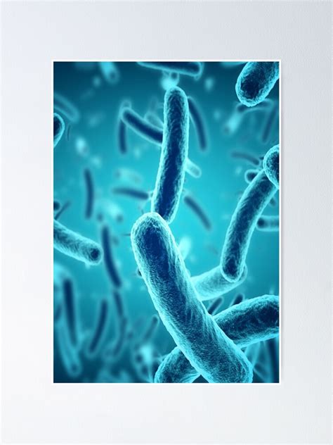 "BACTERIA SLIDE MICROSCOPIC Biology Science Illustration..Microbiology" Poster by Hippiesole ...