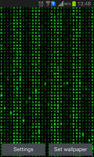 Digital matrix live wallpaper for Android. Digital matrix free download for tablet and phone.