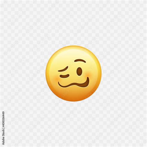 Emoji. Funny drunk face emoji. Isolated on white. Vector Stock Vector ...