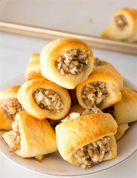 Easy Sausage Cream Cheese Crescent Rolls | All Things Mamma