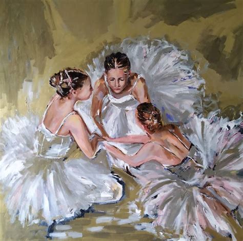 New Beginning - Ballerina painting Painting by Antigoni Tziora ...