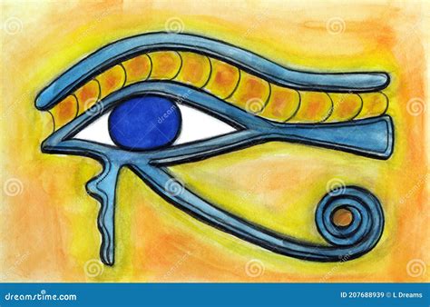 Egyptian Eye of Horus Painting Stock Image - Image of painting, artwork: 207688939