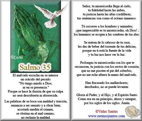 ® BLOG CATÓLICO DE ORACIONES Y DEVOCIONES CATÓLICAS ®: SALMO 35