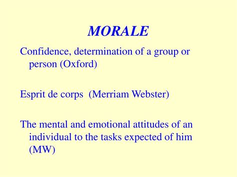 PPT - MORALE AND MOTIVATION PowerPoint Presentation, free download - ID ...