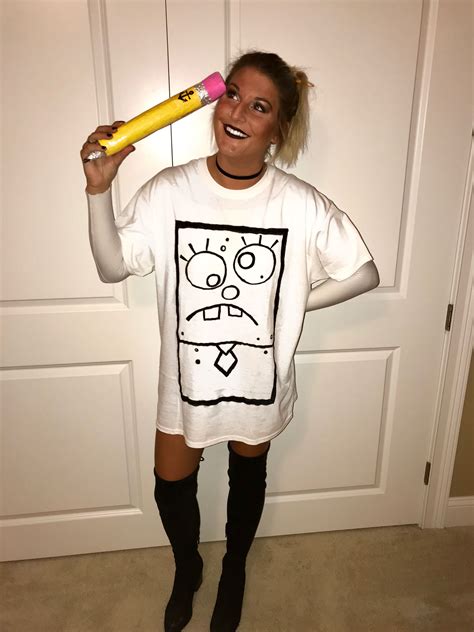 Halloween- doodlebob costume | Doodlebob costume, Easy college halloween costumes, Clever ...