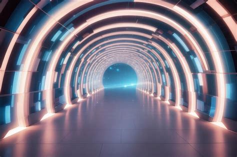 Premium AI Image | Light tunnel background