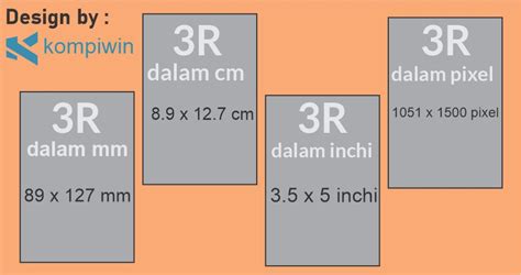 Ukuran 3r Dalam Pixel - IMAGESEE