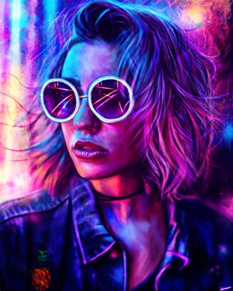 ArtStation - Neon Madness/Portrait practice #2, Andrey Pankov | Neon photography, Digital ...