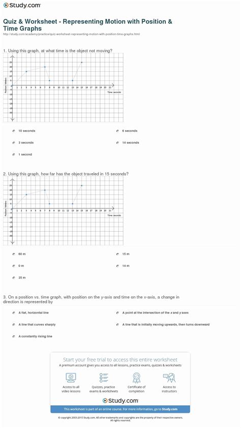 50 Position Time Graph Worksheet