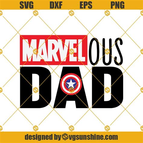 Marvel Ous Dad Svg, Fathers Day Svg - Svgsunshine