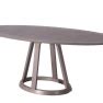 Florence Oval Dining Table in Ash Grey By Whiteline | Choice Custom Home & Decor