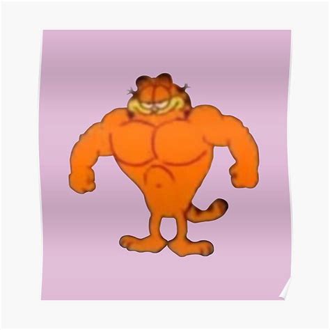 "Buff Garfield Meme" Poster for Sale by tttatia | Redbubble