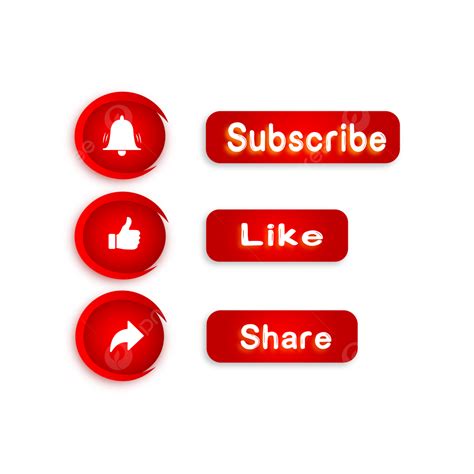 Like Share Subscribe Vector Design Images, Youtube Logo With Subscribe ...