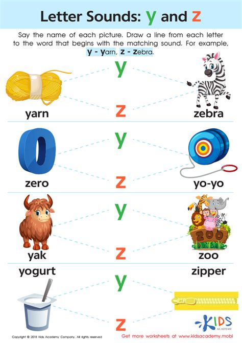 Letter Y Phonics Worksheets