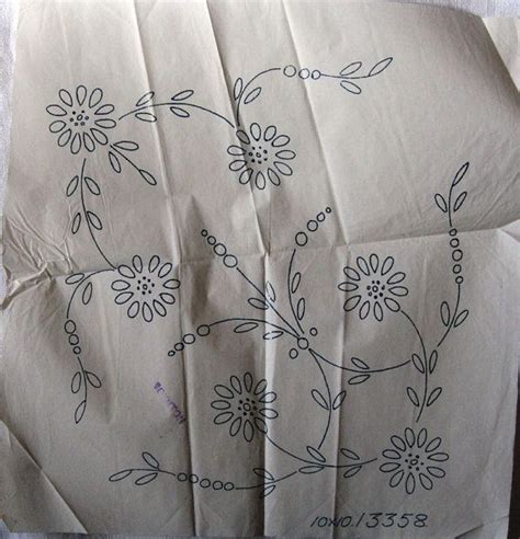 2 Vintage Iron-on Embroidery Transfers Featuring Flower Designs by Boynton & Turner for ...