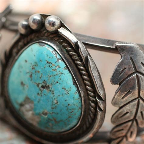 Circa 1970 Old Pawn Turquoise & Sterling bracelet – Pippin Vintage Jewelry