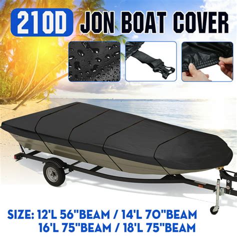 Jon Boat Cover- Waterproof Trailerable Jon Boat Cover Fits Jon Boat ...