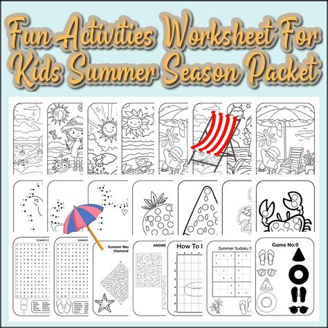 Fun Activities Worksheet For Kids Summer Season Packet | Made By Teachers