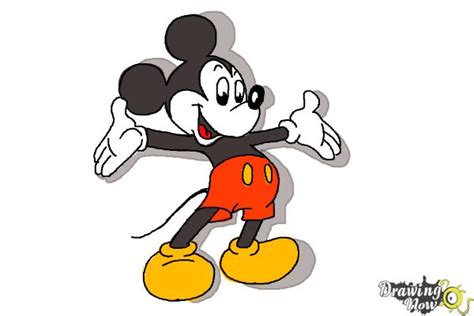 How to Draw Mickey Mouse Full Body - DrawingNow