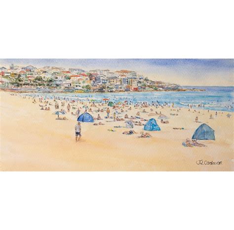 Bondi Beach Painting Bondi Painting Bondi Beach Watercolor Wall Decor ...