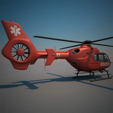 3d model of eurocopter ec-135 ambulance