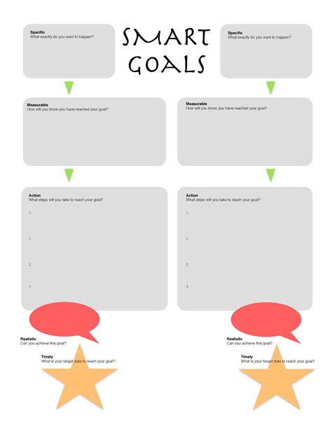 Smart Goals Free Printable Worksheet