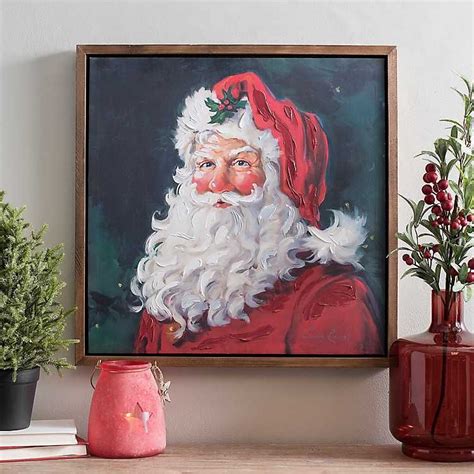 Santa Framed Canvas Art Print | Kirklands | Santa canvas, Canvas art prints, Framed canvas art