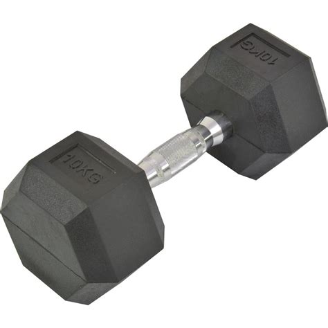 Circuit 10 kg Hex Rubber Dumbbell | BIG W