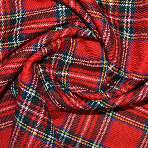 Royal Stewart Tartan - Scottish tartan fabric - Dressmaking fabric - Kilt fabric - Red tartan ...