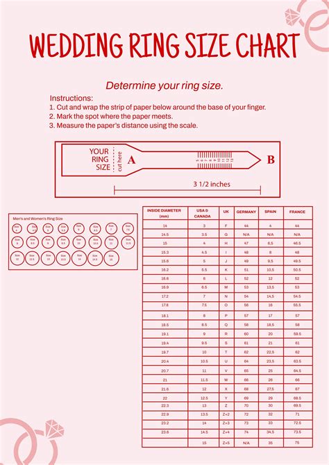 Ring Size Chart Template