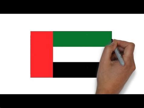 HOW TO DRAW UNITED ARAB EMIRATES UAE FLAG - YouTube