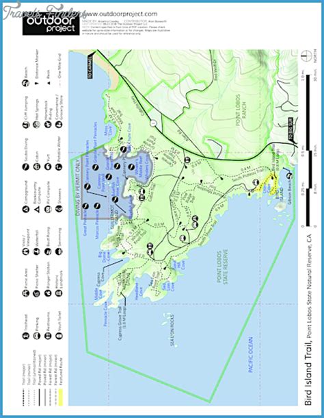 Point Lobos Hiking Trails Map - TravelsFinders.Com