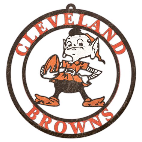 Cleveland Browns Brownie The Elf 16'' Team Color Logo Cutout - Walmart.com