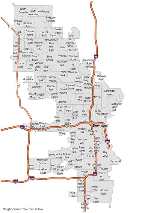 Milwaukee Neighborhood Map - GIS Geography