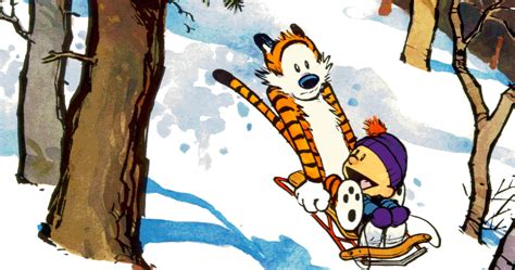 WallpaperfreekS: Calvin and Hobbes - Snow Slide